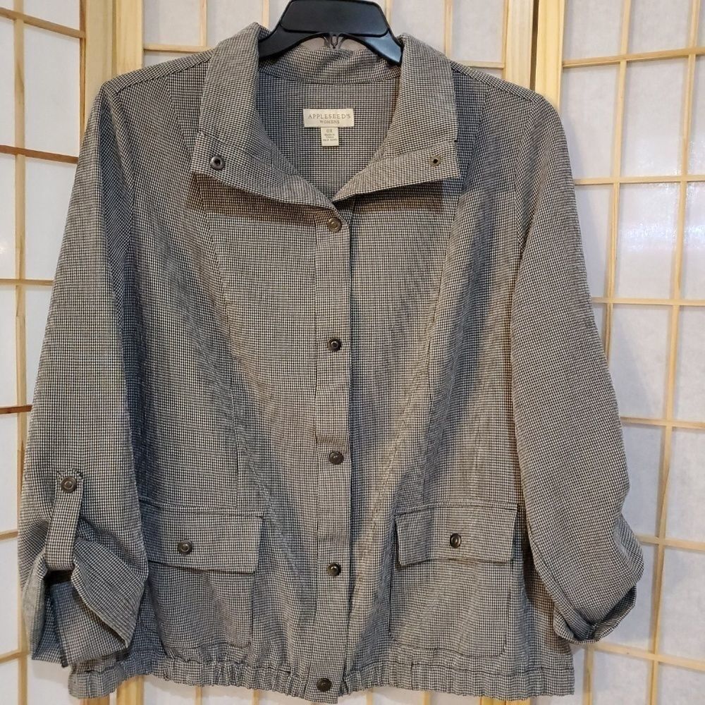 Appleseeds Womens Button Front Jacket Sz OX